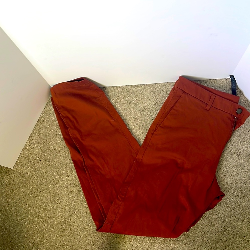 Worn once rust colored men’s Lululemon pants 34 x 32
